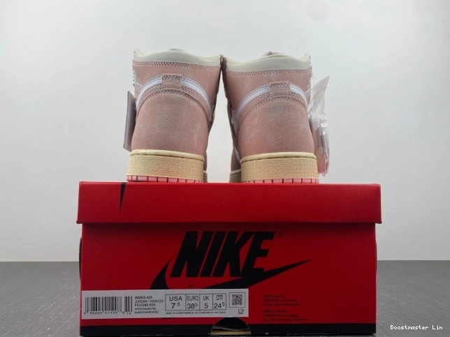 Bmlin shoes OG Retro 1 Jordan (Women's) Pink FD2596-600 High Air Washed 0707
